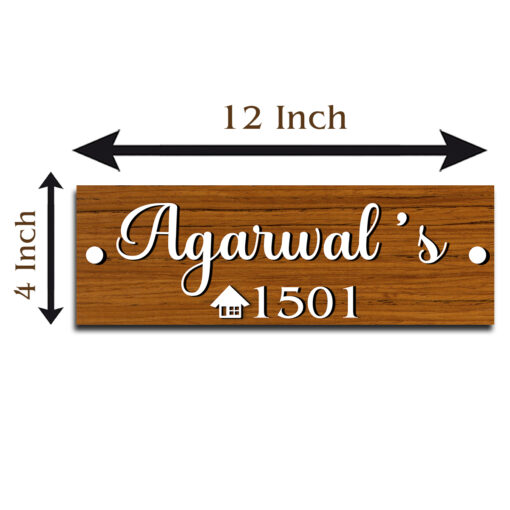 Fancy Surname Wooden 3D Board | Personalized - Image 3