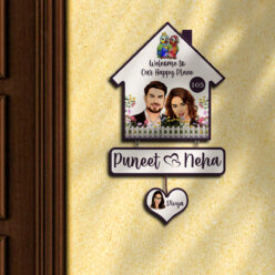 Portrait Wooden Name Plate | Personalized