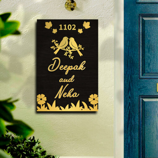 Brown Wooden Name Plate | Personalized - Image 11