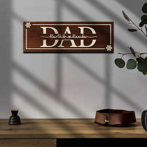 Personalized DAD Frame | Wooden - Image 3