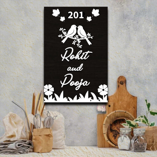 Brown Wooden Name Plate | Personalized - Image 4