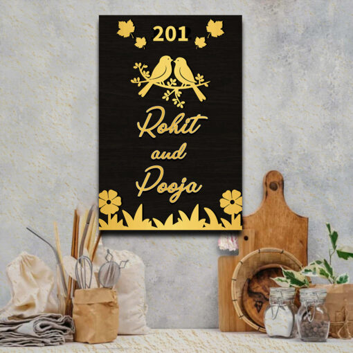 Brown Wooden Name Plate | Personalized - Image 7