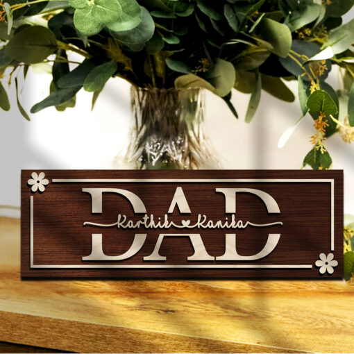 Personalized DAD Frame | Wooden - Image 2