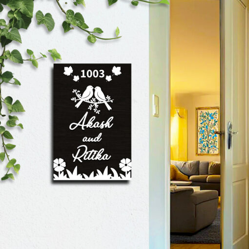 Brown Wooden Name Plate | Personalized - Image 3