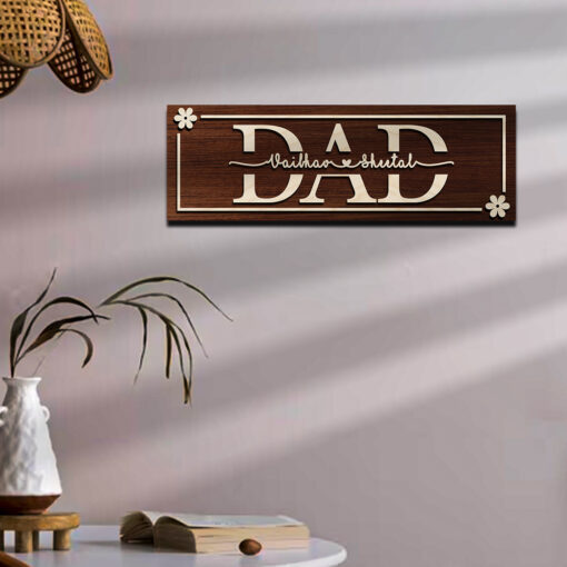 Personalized DAD Frame | Wooden - Image 4