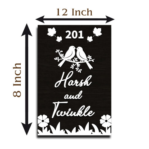 Brown Wooden Name Plate | Personalized - Image 2
