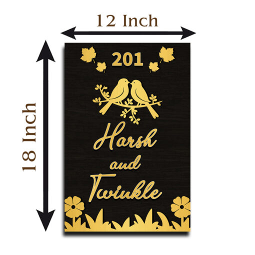 Brown Wooden Name Plate | Personalized - Image 8