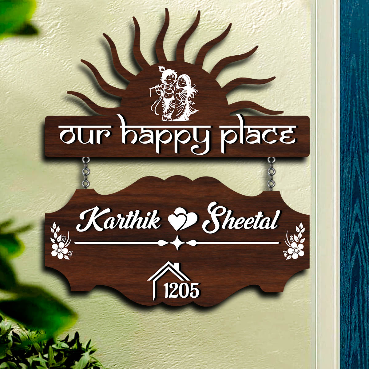 Antique Wooden Nameplate | Personalized