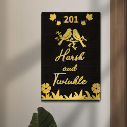 Black Wooden Name Plate | Personalized