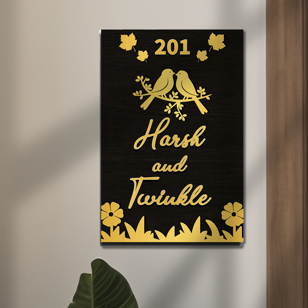 Black Wooden Name Plate | Personalized