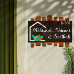 Customized Wooden Name Plate with Acrylic Font | 15X11 Inch