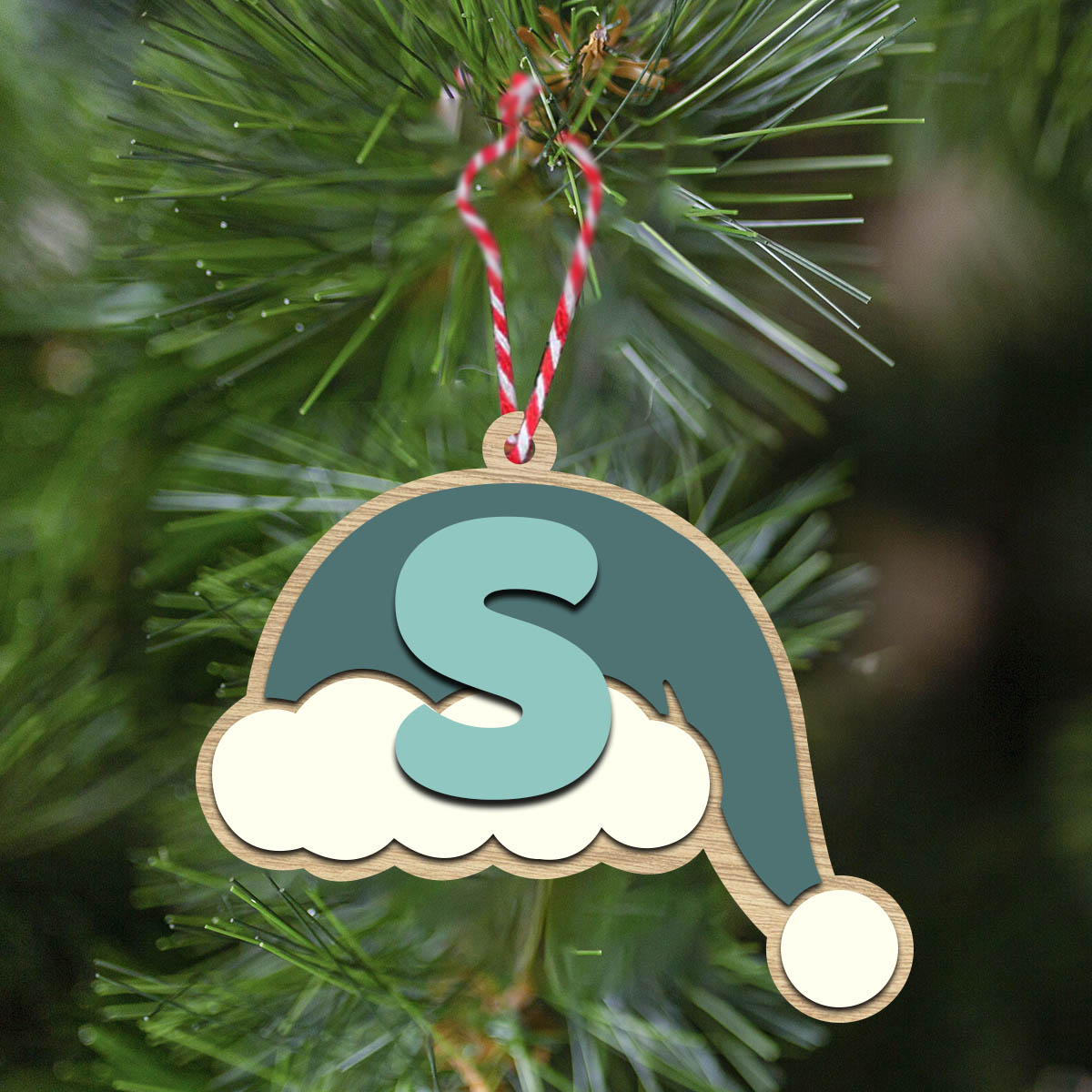 Cute Alphabet Wooden Ornament | Personalized - Image 4