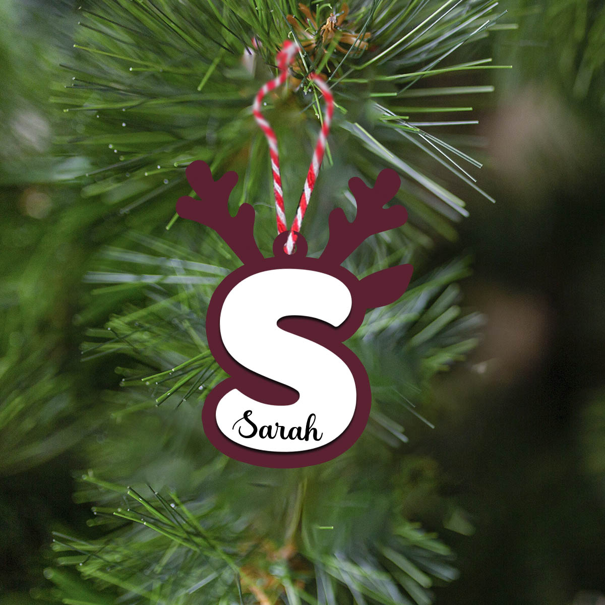 3D Alphabet Christmas Ornament | Personalized - Image 4