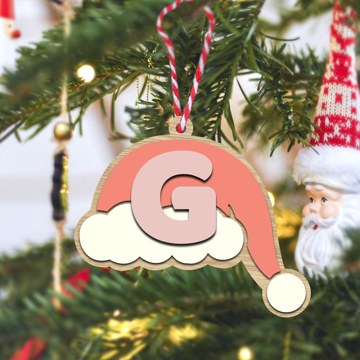 Cute Alphabet Wooden Ornament | Personalized - Image 5