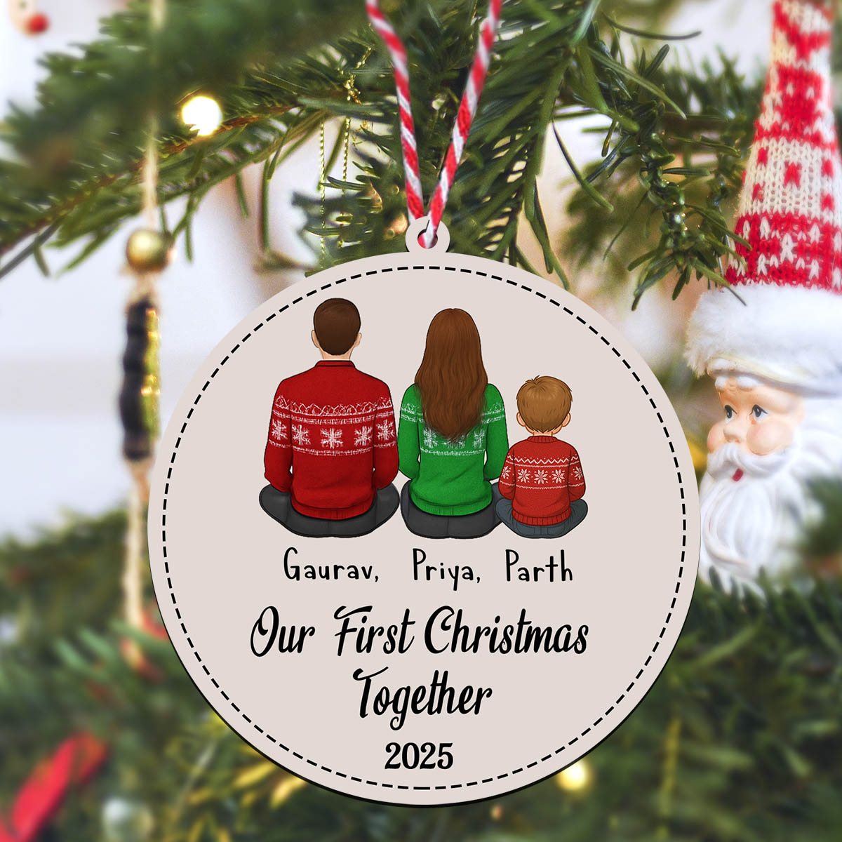 Family Moments Christmas Ornament | Personalized