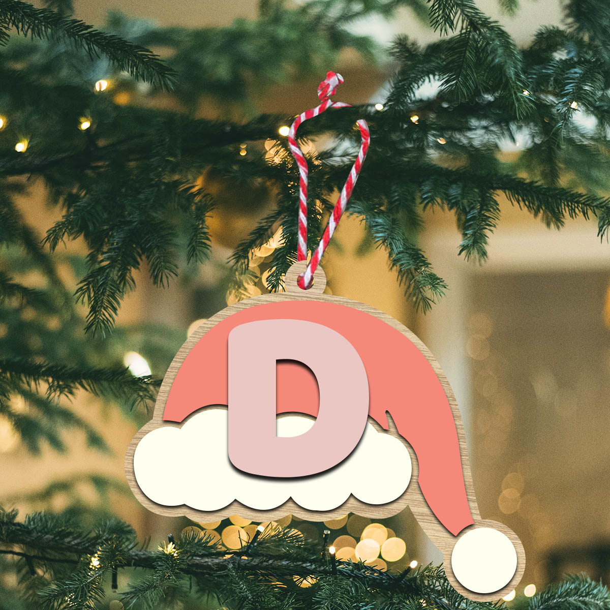 Cute Alphabet Wooden Ornament | Personalized - Image 6