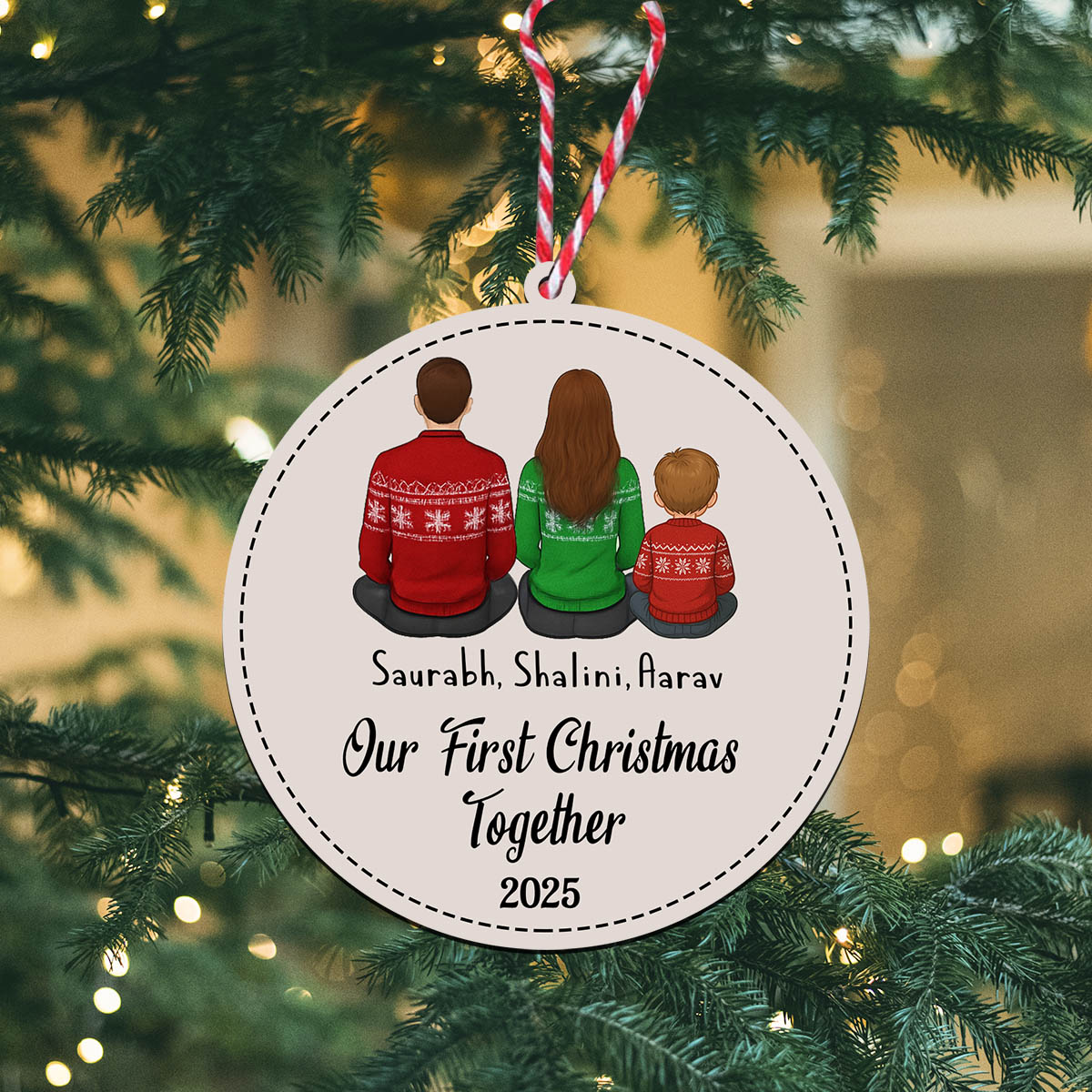 Family Moments Christmas Ornament | Personalized - Image 3