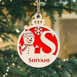 Name Initial Christmas Ornament | Personalized