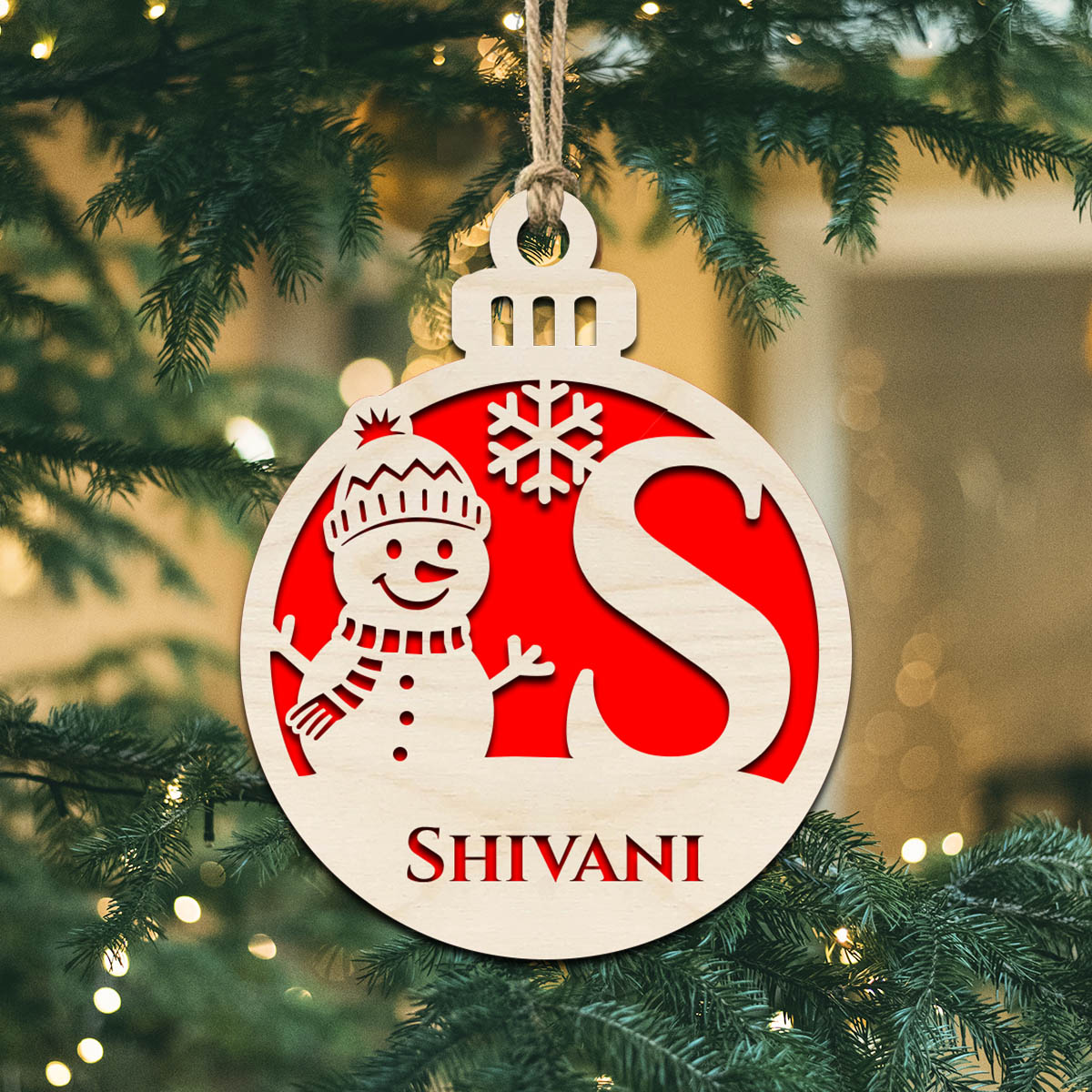 Name Initial Christmas Ornament | Personalized