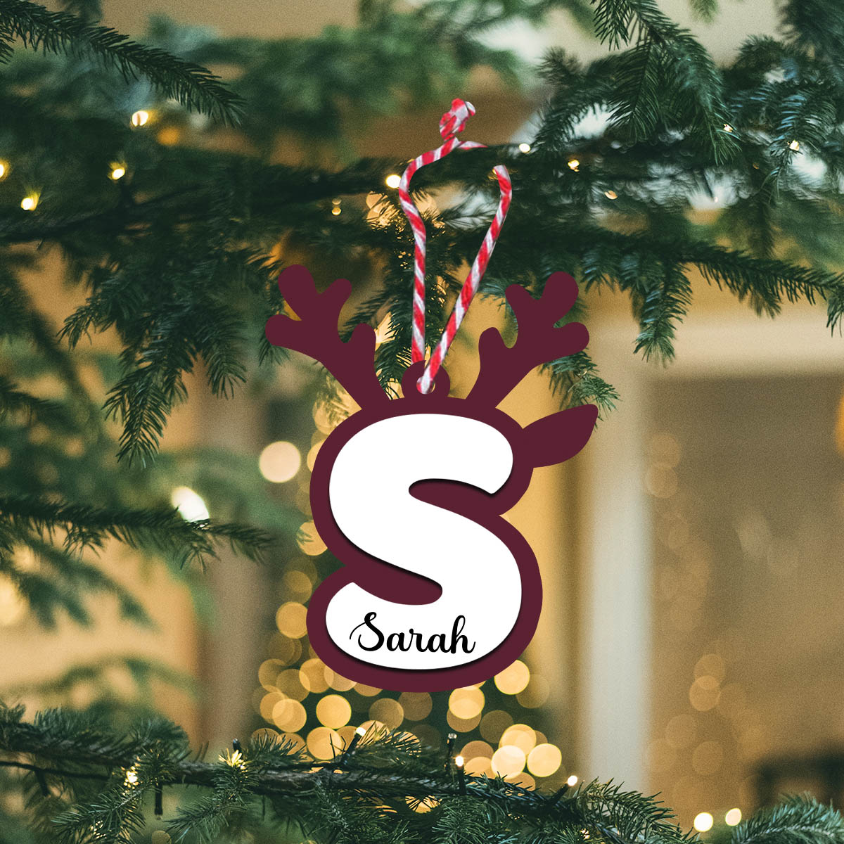 3D Alphabet Christmas Ornament | Personalized - Image 6