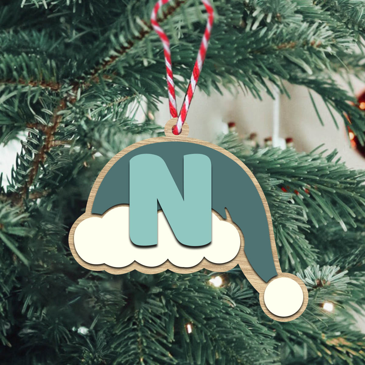 Cute Alphabet Wooden Ornament | Personalized - Image 7