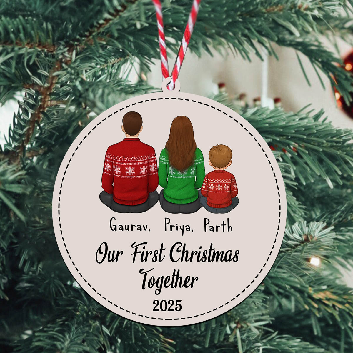 Family Moments Christmas Ornament | Personalized - Image 2