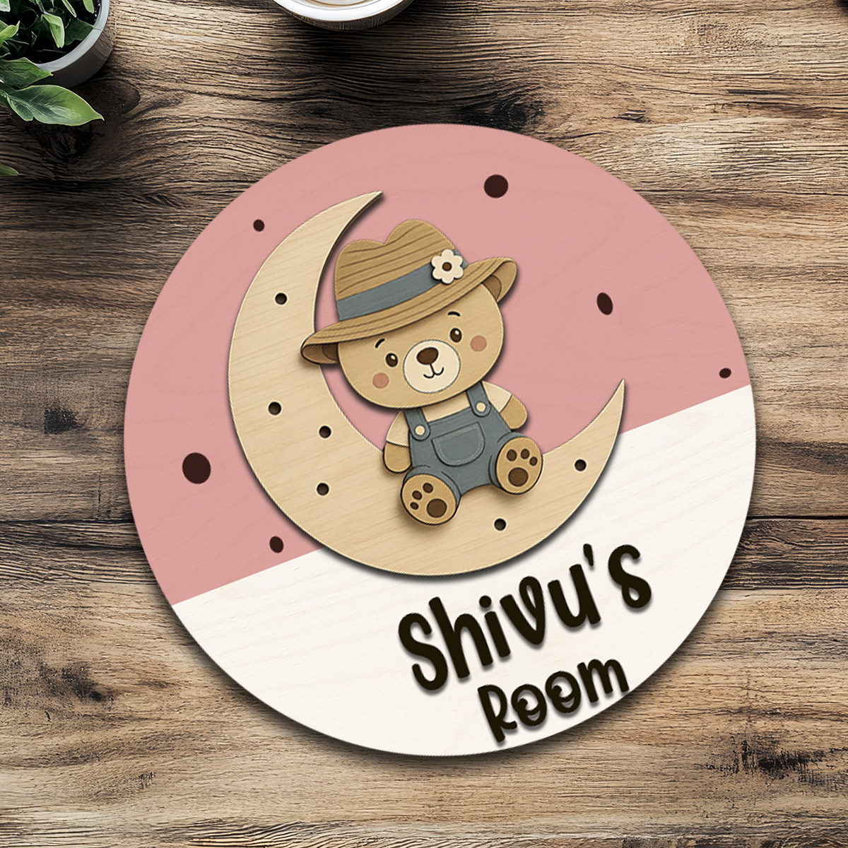 Cute Bear Kids Nameboard | Personalize
